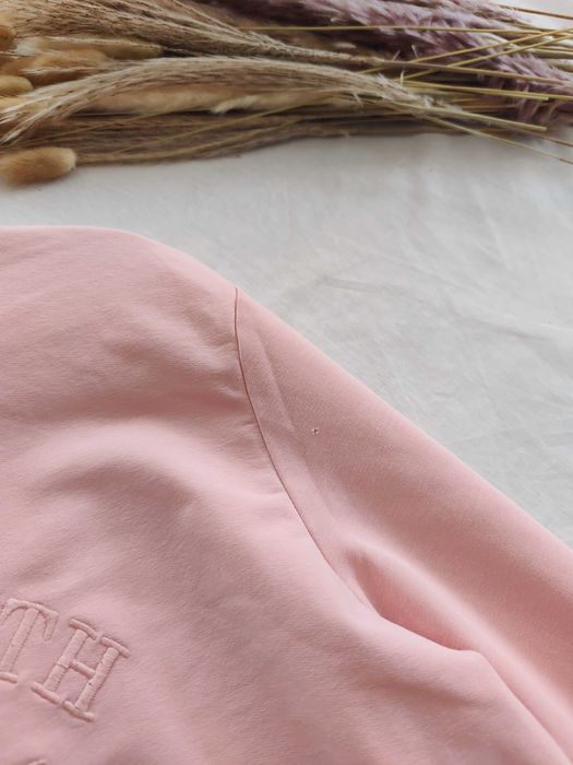 Różowa klasyczna bawełniana bluza bez kaptura The Fancy basic bawełna