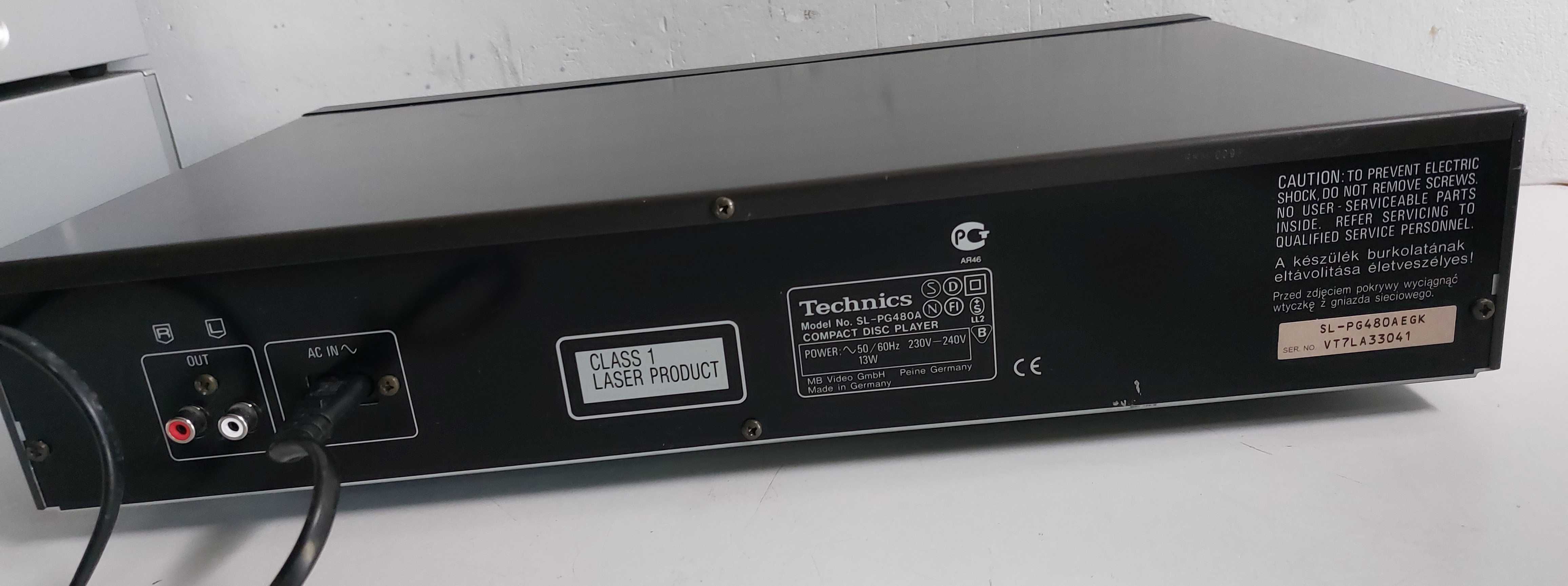 Odtwarzacz CD technics sl-pg480a