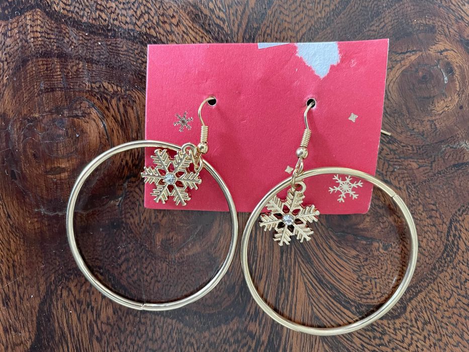 Kolczyki duże koła z gwiazdką