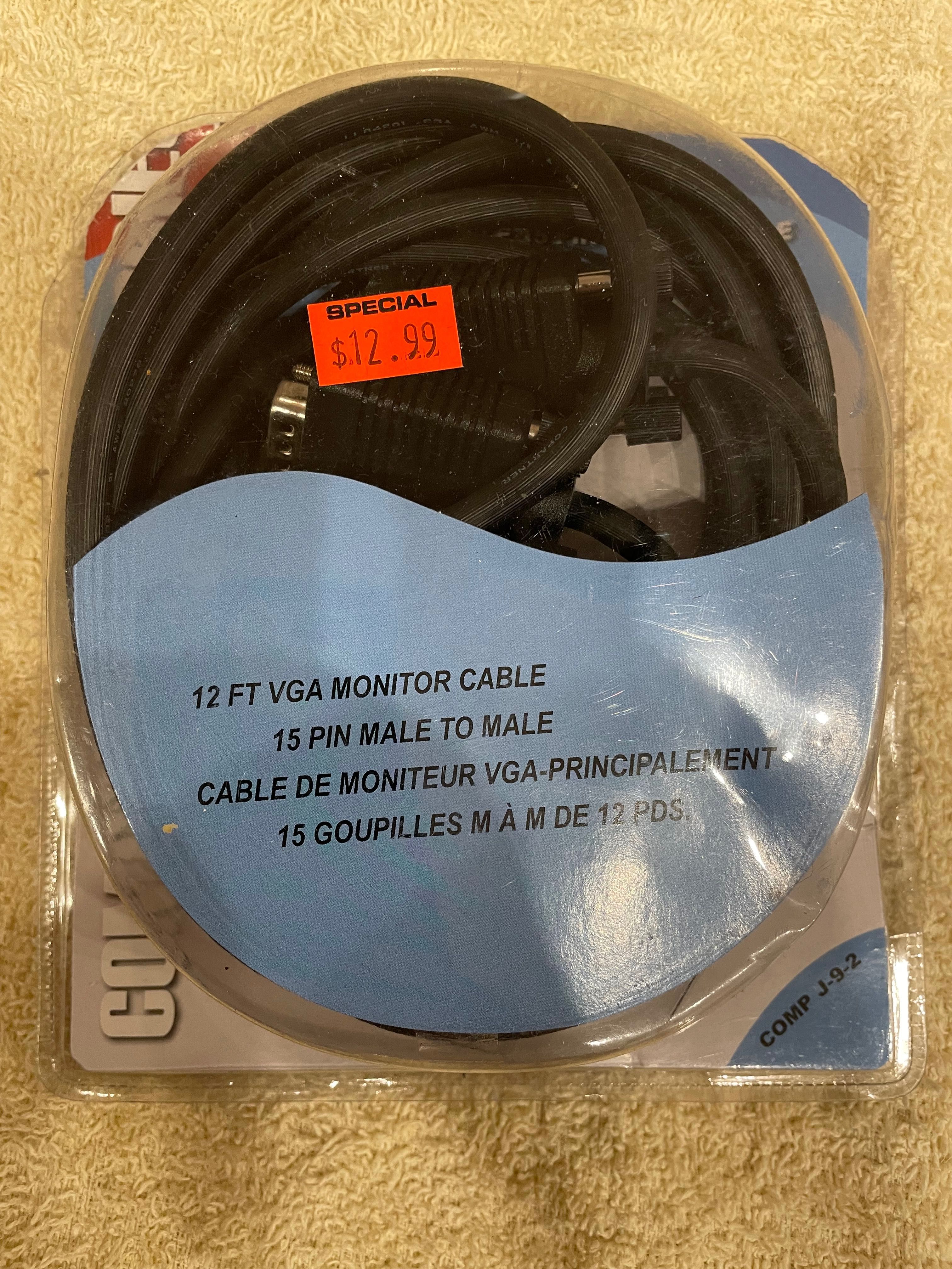 VGA monitor kabel 15 pin męski do męski