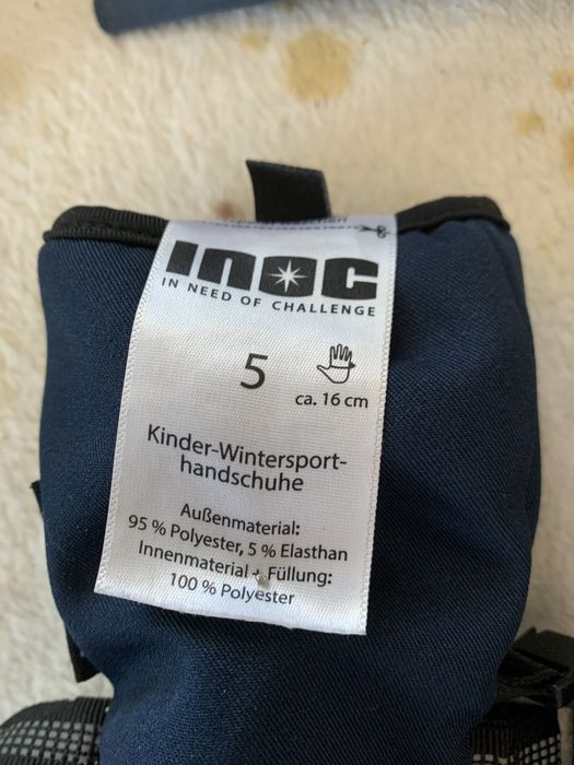 Rękawiczki dla dziecka 8-10 lat, rozmiar 5, firma INOC