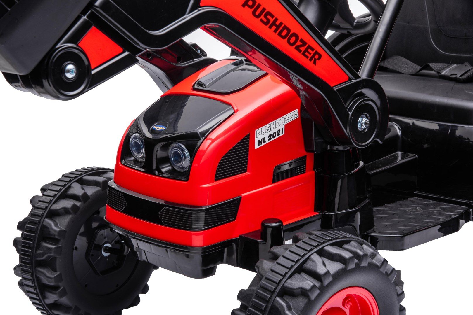 +łyżka Bluetooth Koparka Traktor elektryczny na akumulator Czerwony