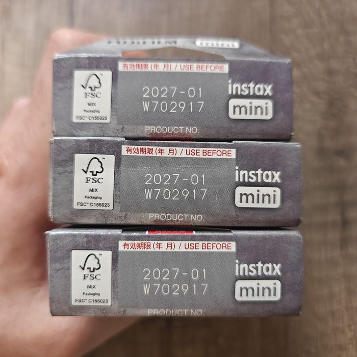 Wkład film Instax mini Stone Grey kolorowe - możliwe 3 szt.