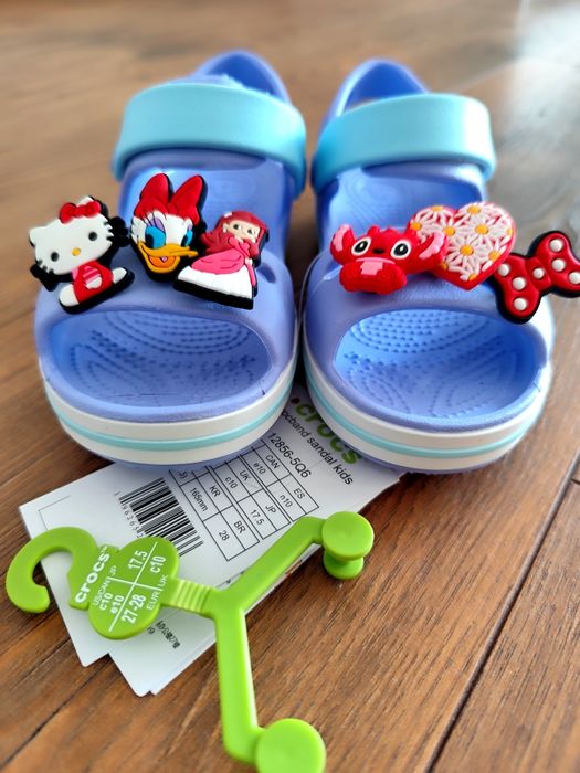 Crocs c10 27 28 nowe piankowe sandały z przypinkami Stitch myszka Minn