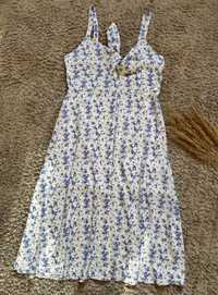 Платье миди с цветочным принтом летний сарафан миди квіткова сукня