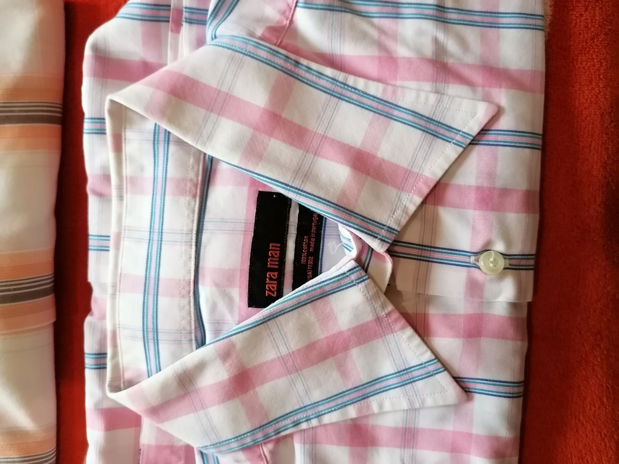6 Camisas manga curta 100 %Alg.