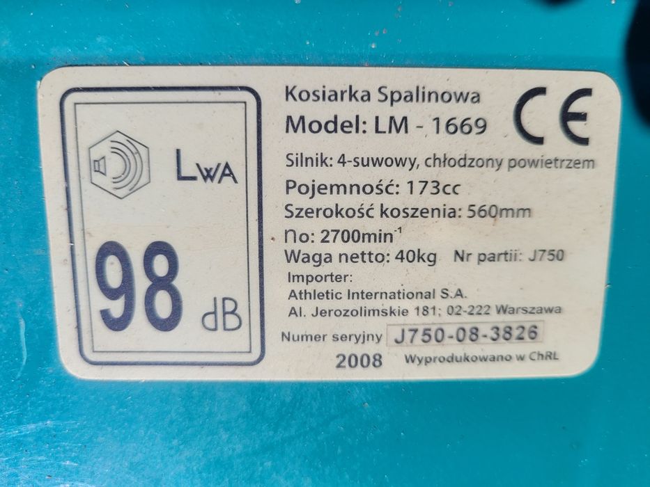 Stara kosiarka DG 600 LM 1669 z napędem
