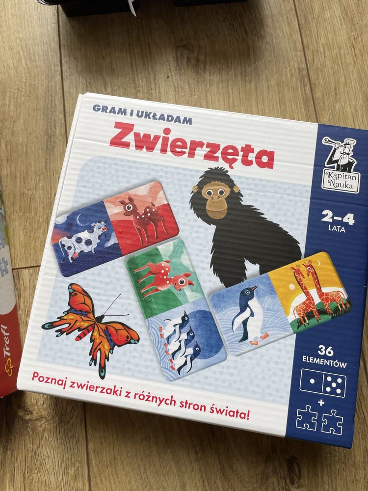 Zestaw puzzle domini zwierzeta skojarzenia 2-4 lata