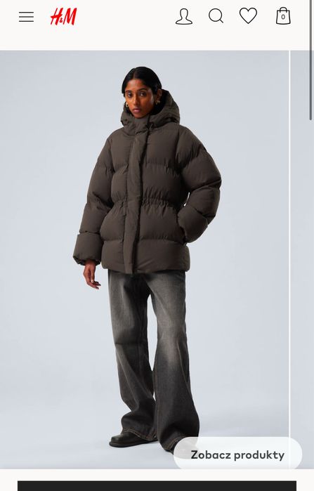 Пуховик Hm weekday xs м пуфер куртка