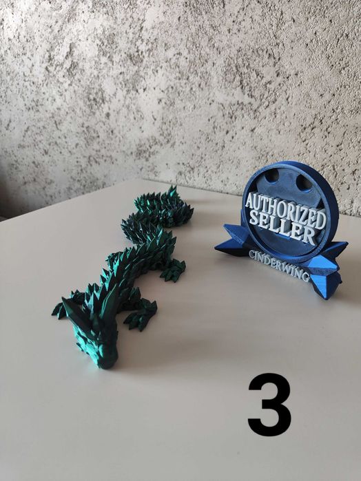 Kryształowy smok 3d flexi  wydruki 3d