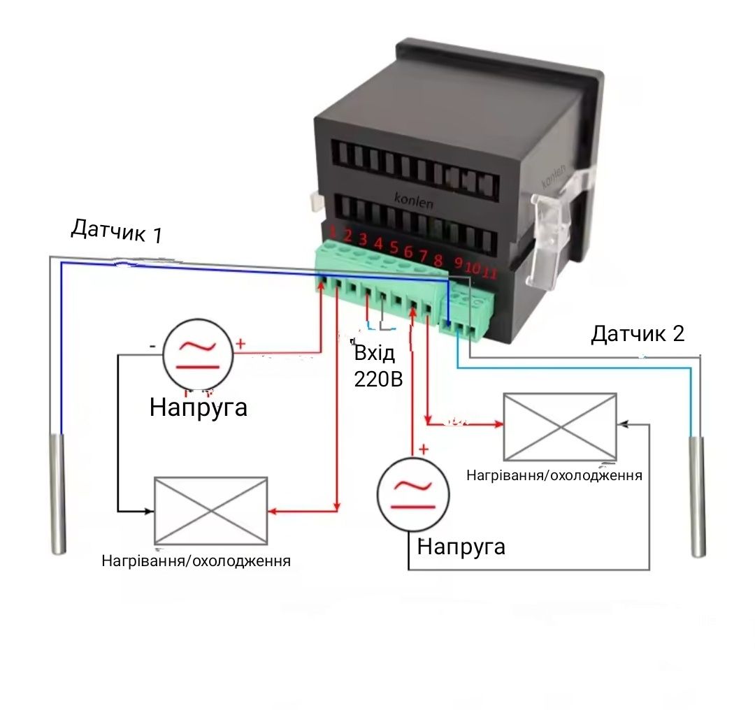 Термометр KONLEN KL-73TTW-WI-FI з двома датчиками температури та WI-FI