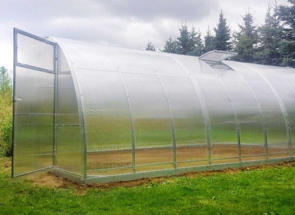 Szklarnia z POLIWĘGLANU 4mm - 3,5x4m, 6m, 8m, 10m, 12m profil 40x20mm