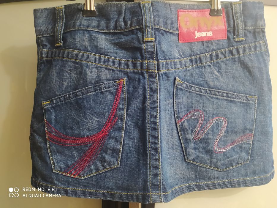 Міні джинсові спідниці синя і чорна