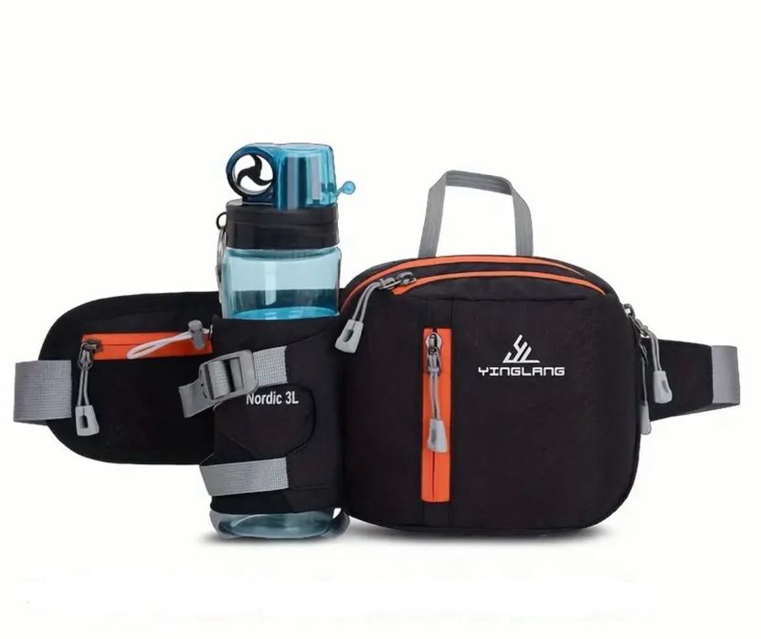 Поясна сумка з тримачем для пляшки – ідеальна для спорту та подорожей