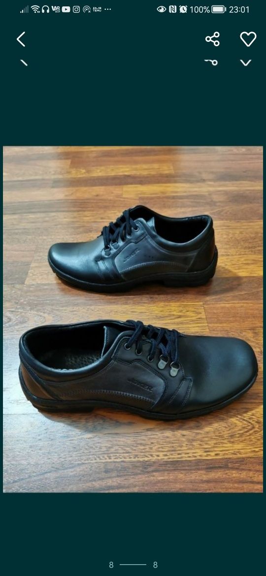 Joker Skórzane Buty Męskie Lekkie Wygodne Rozmiar 42 Brąz