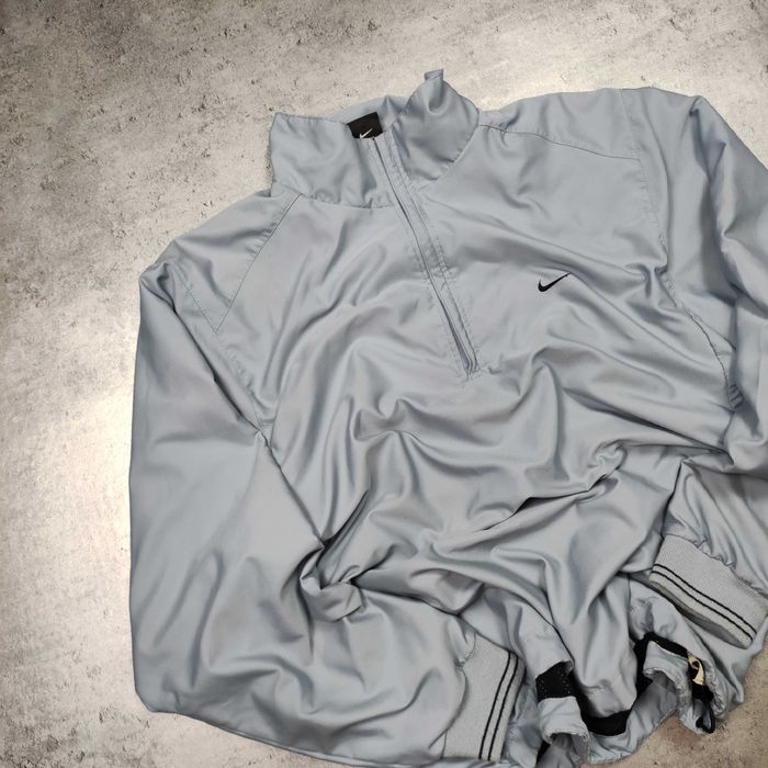 MĘSKA Lekka Kurtka Bluza Wiatrówka Śliska Nike GOLF Błękitna/SzaraLOGO