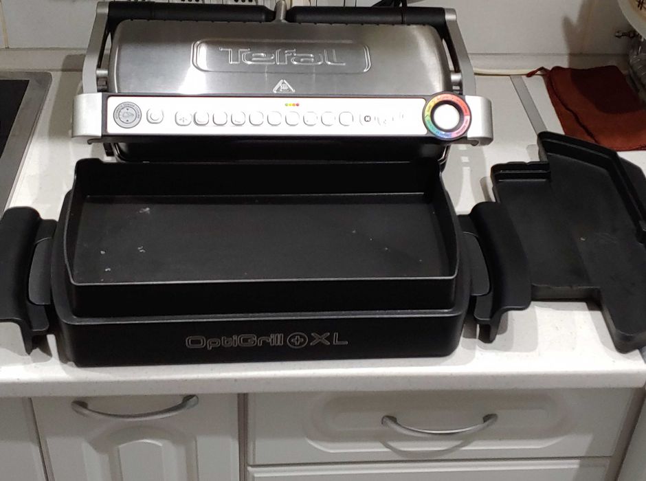 Электрогриль прижимной Tefal OptiGrill+XL GC724D12+форма для выпекания
