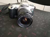 Canon EOS 500N com lente 28-80mm + Filtros + Flash Vivitar + Saco