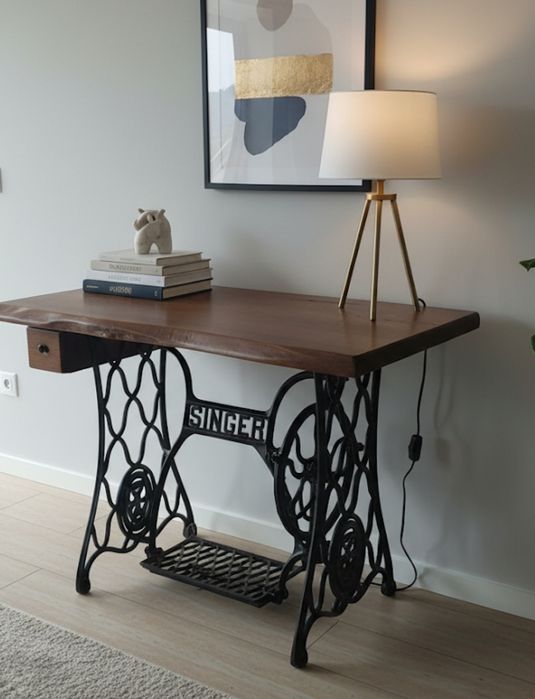 Blat dębowy 74x44 na stolik, maszynę Singer