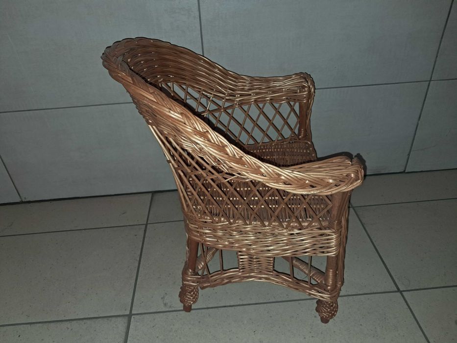 Krzesełko Fotel dziecięcy wiklinowy - stan idealny