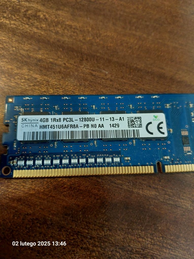 Pamiec RAM SK Hynix 4GB - DDR3, 1600Mhz, 1Rx8, HMT451U6AFR8A-PB N0 AA