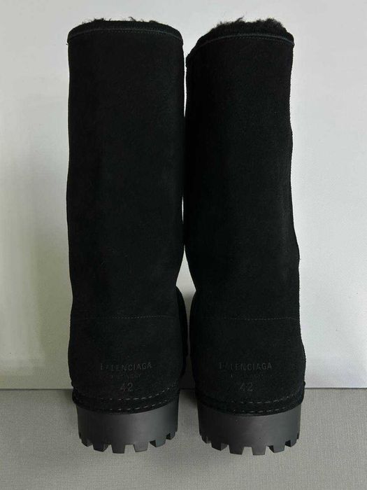 BALENCIAGA ALASKA High Fur Boots black ботинки чоботи чорні сапожки 42