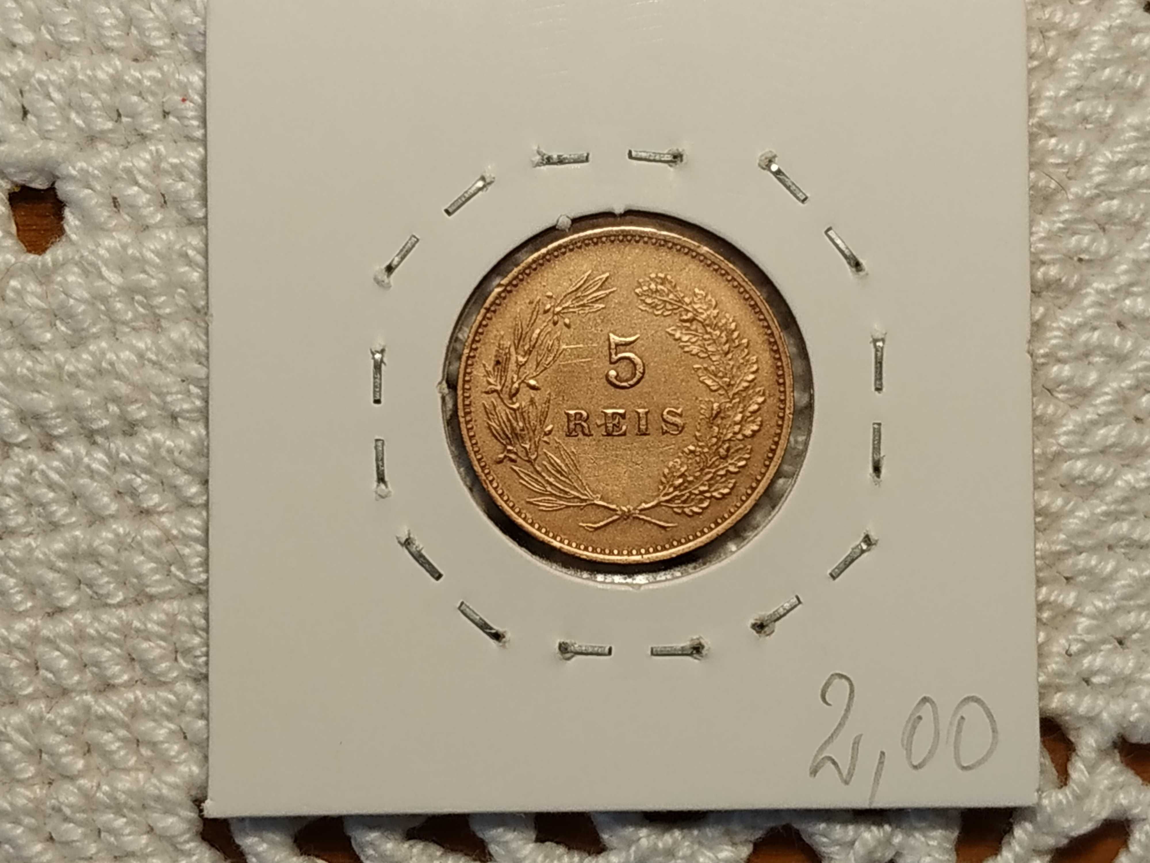 Portugal - moeda de 5 reis de 1906
