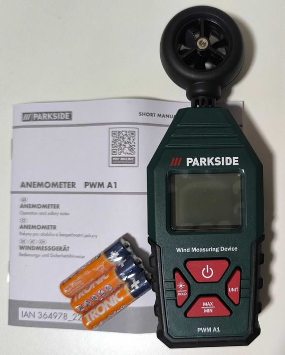 Цифровий Анемометр Вимірювач вітру Parkside PWM A1
