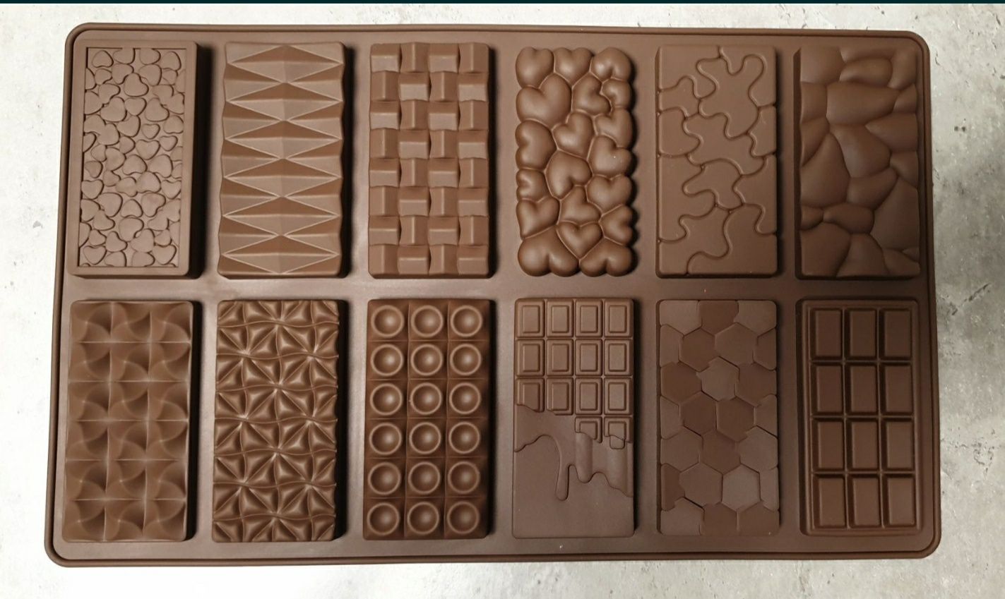 Foremka silikonowa czekoladki, Forma sztabki czekolady