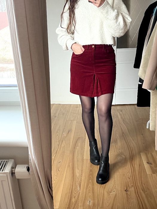 Спідниця тепла, юбка коротка, юбка школярка, юбка вельветова
