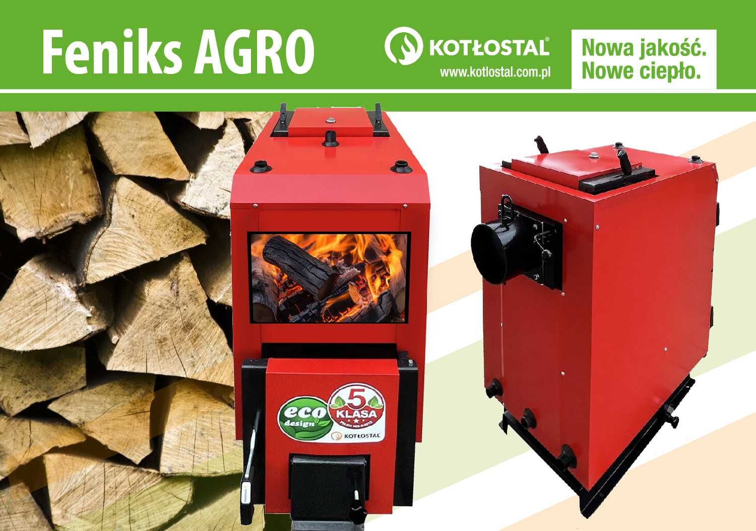 Kocioł na drewno - zagazowujący Feniks AGRO 20 kW