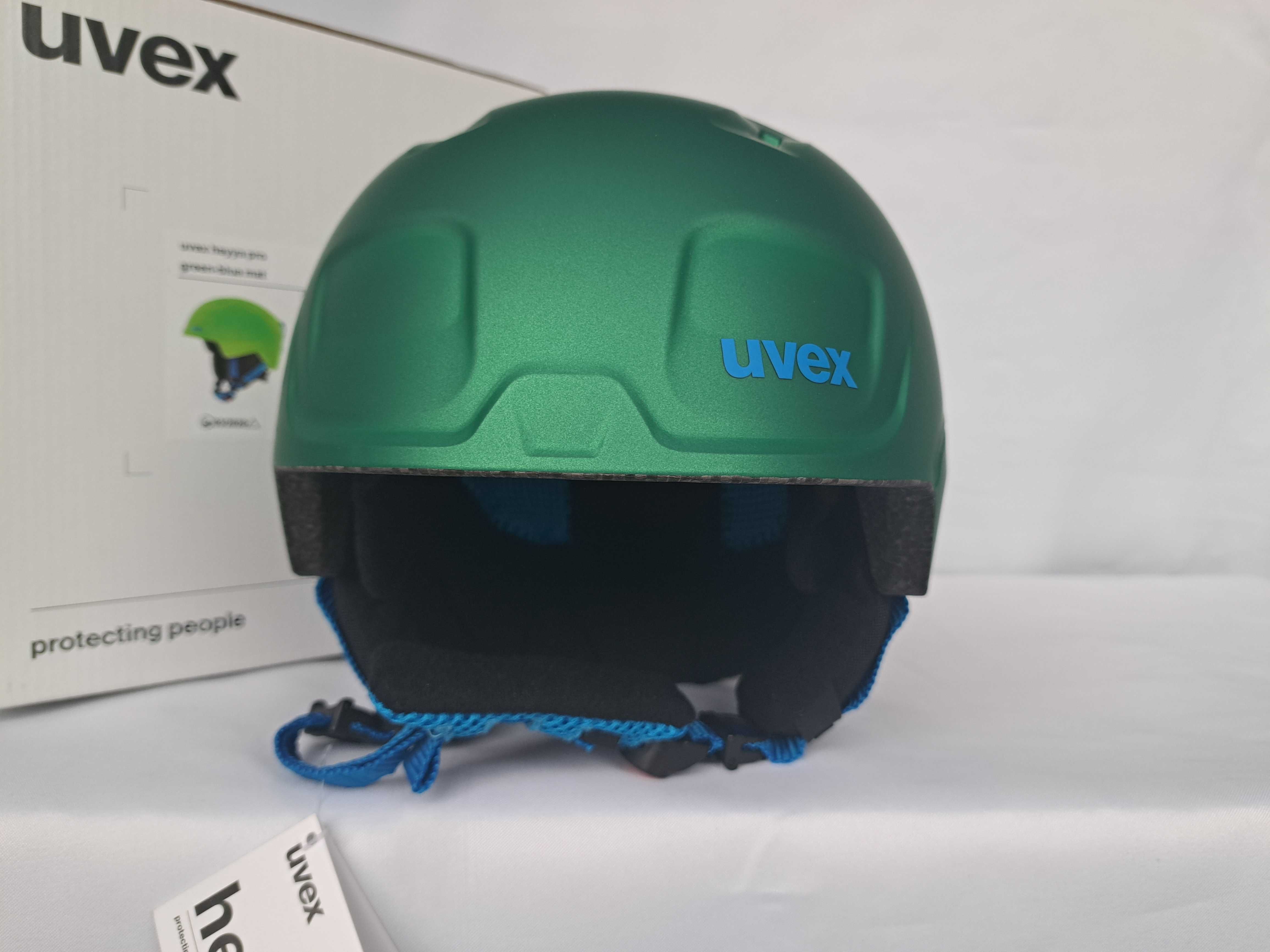 Kask narciarski juniorski Uvex Heyya Pro  Green Blue Mat S 51-55cm