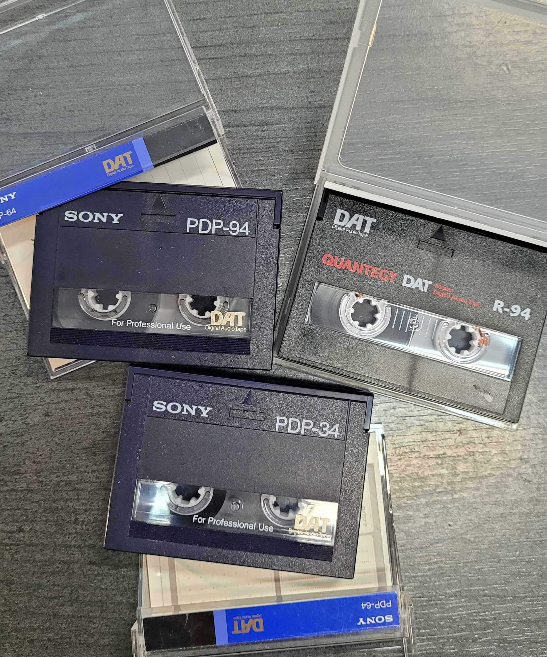 Cassetes DAT Sony e Ampex/Quantegy