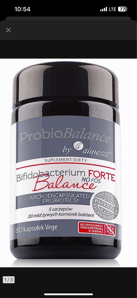 Suplement probiotyk Aliness probiobalance forte