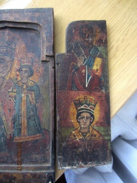 Ико́на-триптих ‘‘Матерь божья’’ Греция 28 x 36 cm 18 век