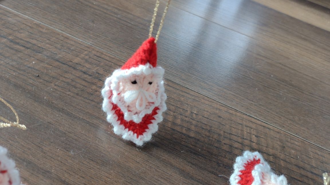 Ozdoby świąteczne handmade ręczna robota choinka Mikołaj