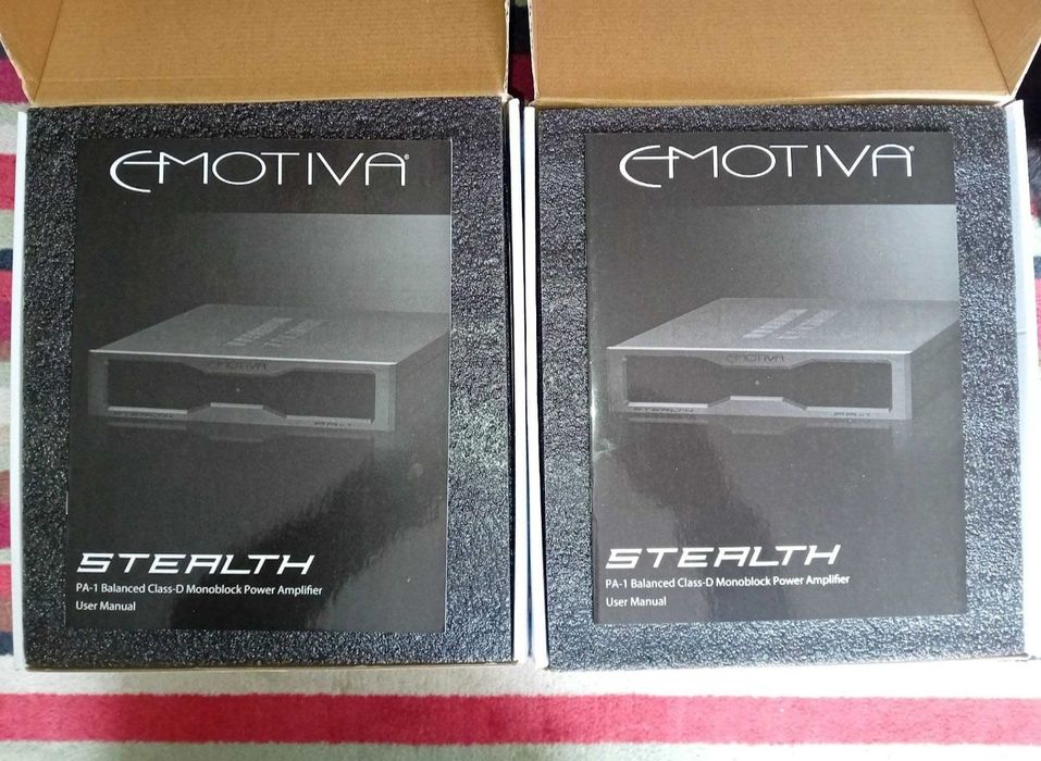 Monobloki Emotiva Stealth PA-1 zbalansowany XLR, 270W, para