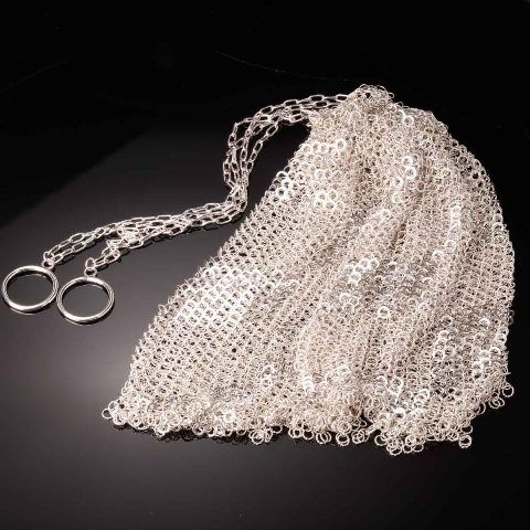 Bolsa antiga em Malha de Prata