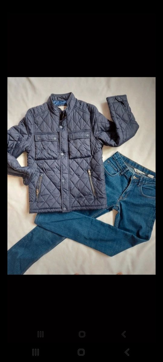 Kurtka 140 Zara, sweter h&m,jeansy