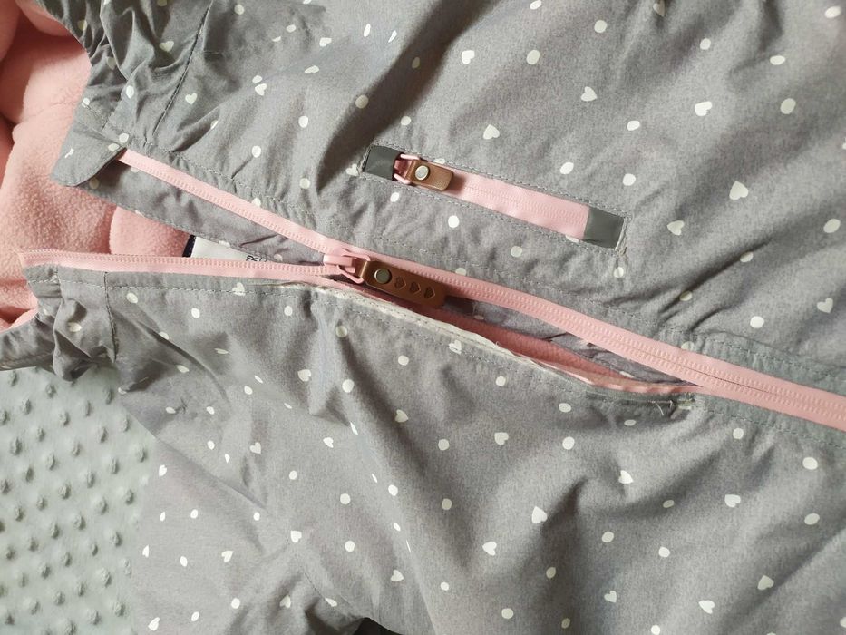 Kombinezon dziewczęcy zimowy Topomini 74 szary kropki