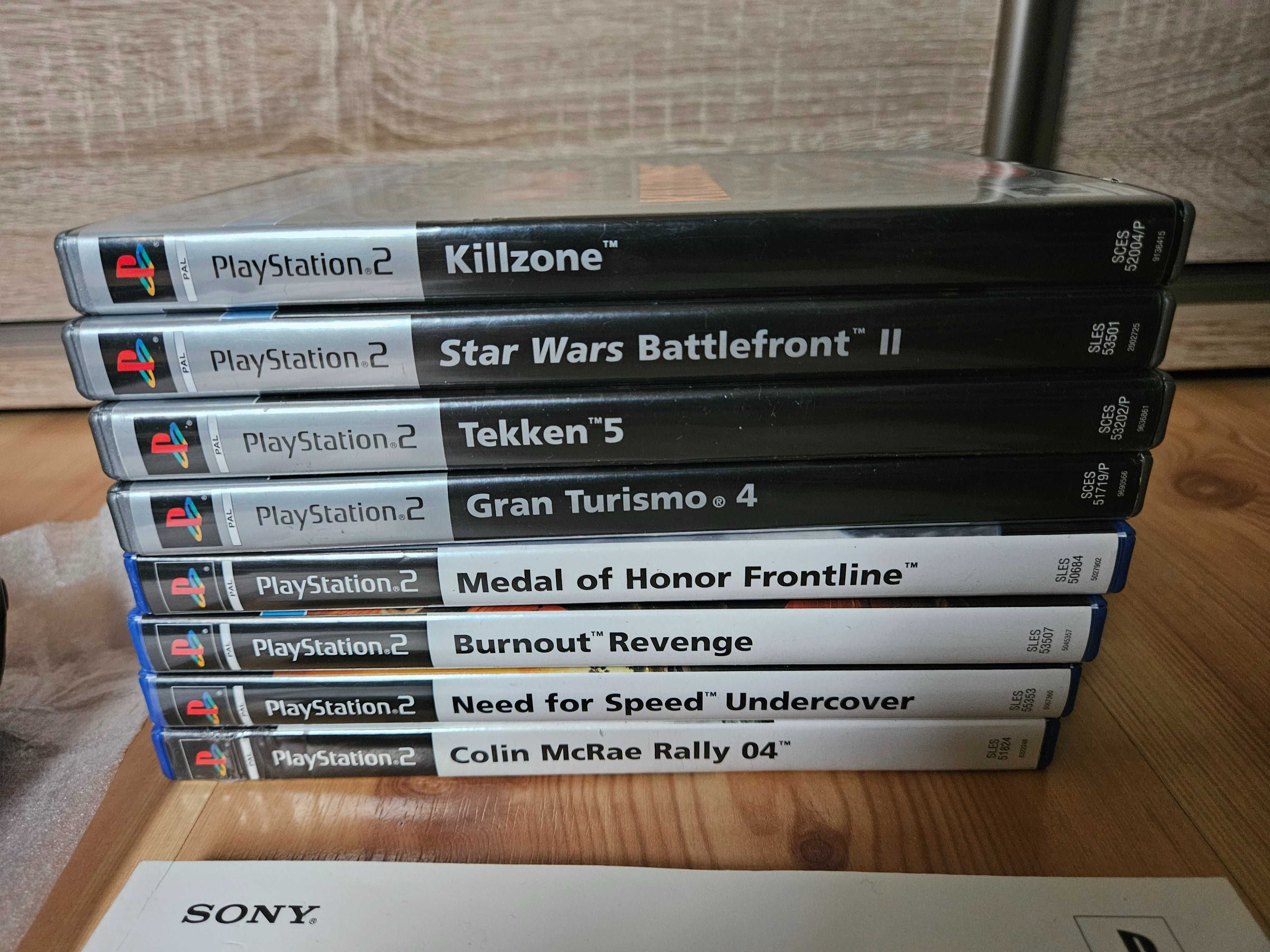 Konsola Playstation 2 SCPH-90004 - komplet + 8 gier