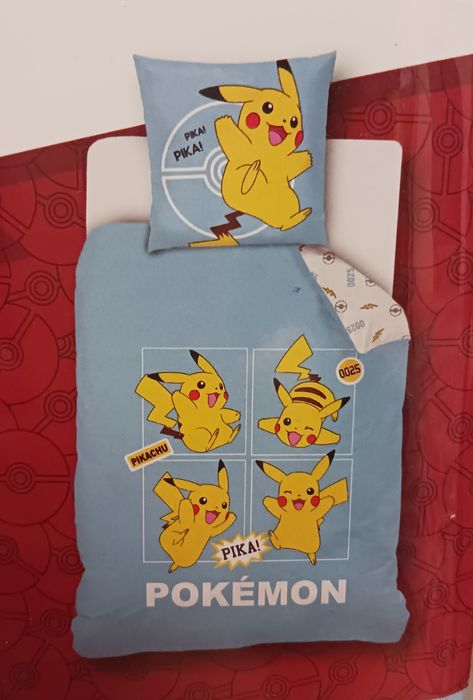 Pościel Pokémon Pikachu 160x200 + 70x80 / nowa
