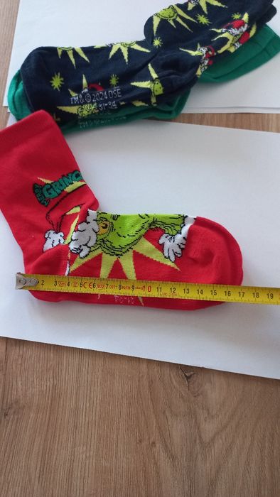 Skarpetki dziecięce świąteczne The Grinch rozmiar 31-34 3pak
