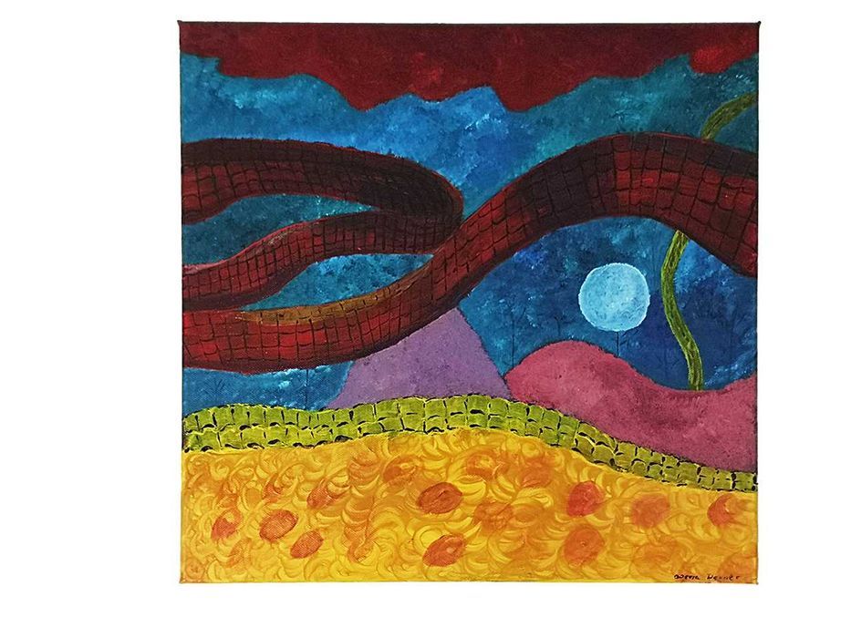 "Misterium Morskiej Głębi" - Obraz Akrylowy na Płótnie 40x40cm