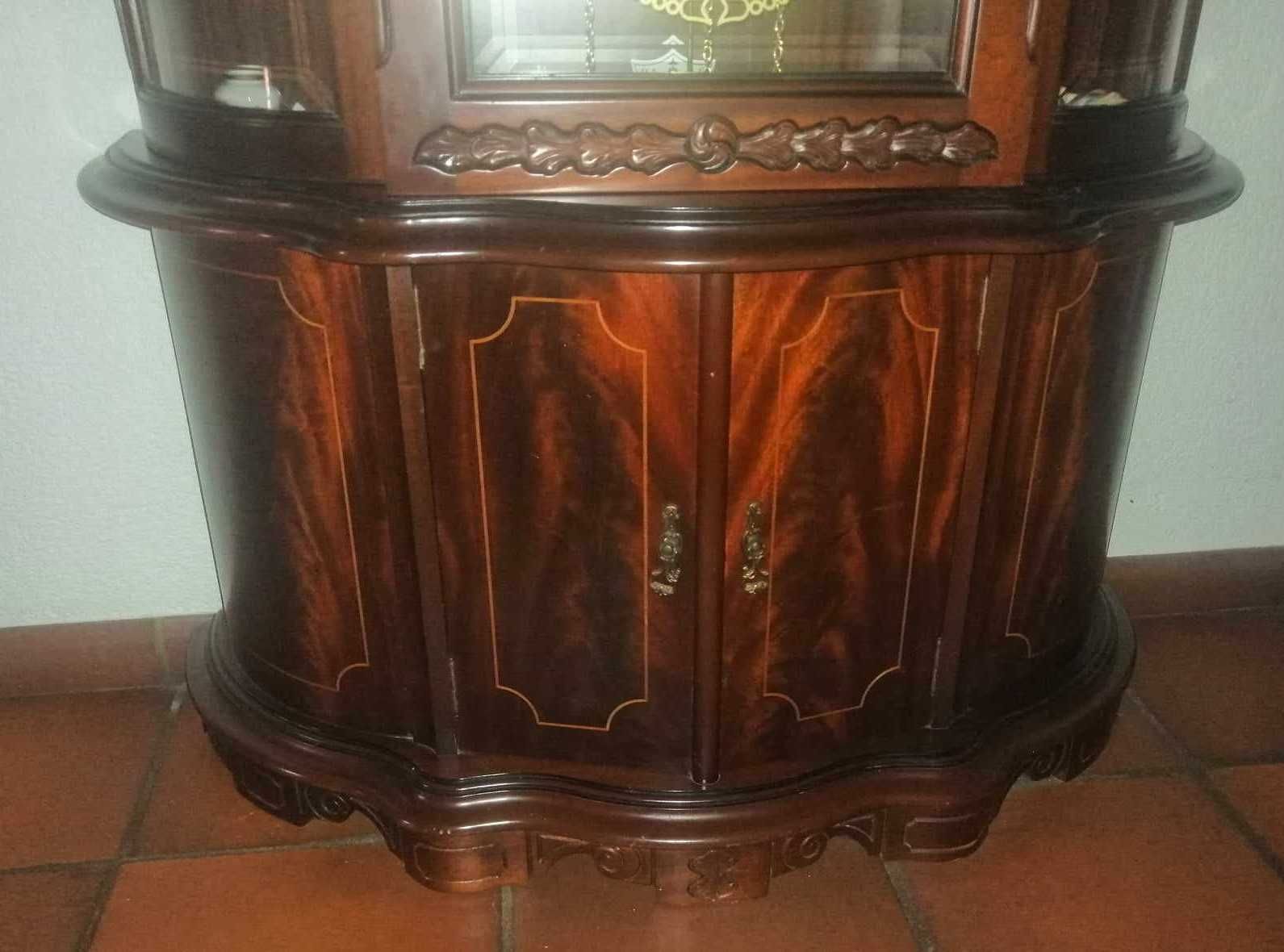 Antigo relógio chão / coluna em madeira maciça - Para Desocupar