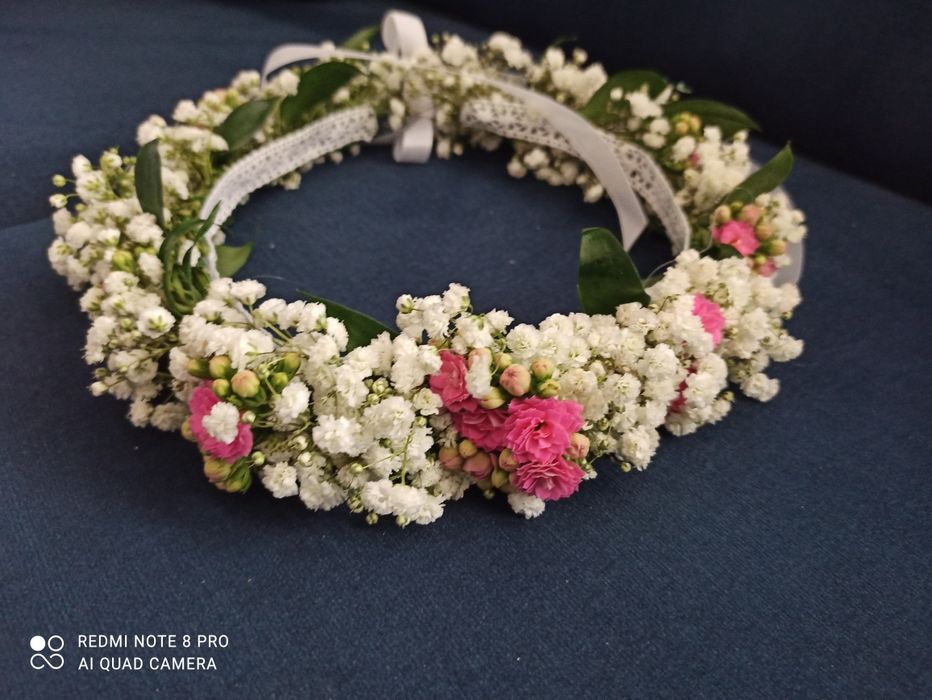 Wianek komunijny lub na inne okazje.sztuczne, żywe