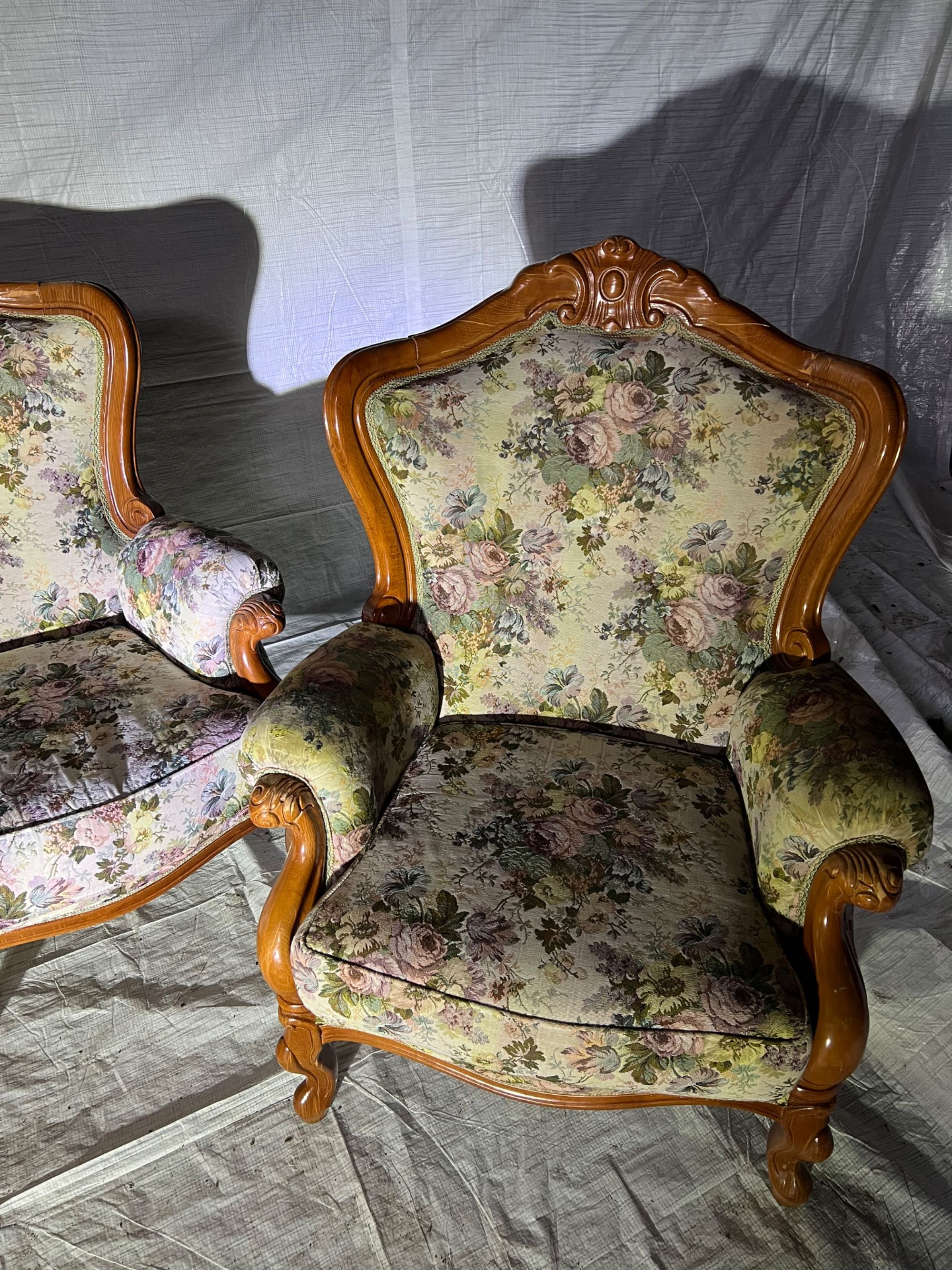 Wypoczynek Ludwikowski Sofa Kanapa + Fotel Ludwik Stylowy zestaw