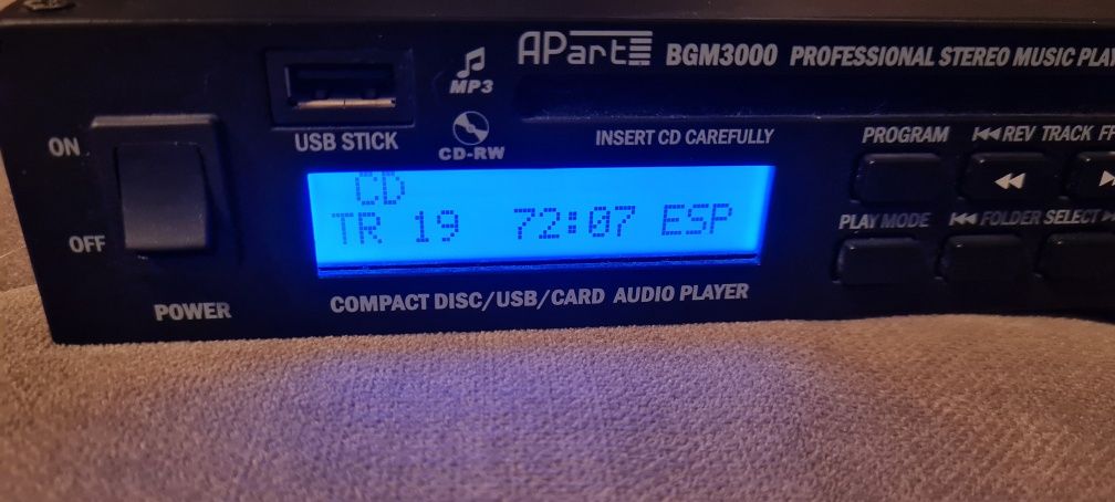 Apart BGM3000 PROFFESIONAL Stereo Music Player
