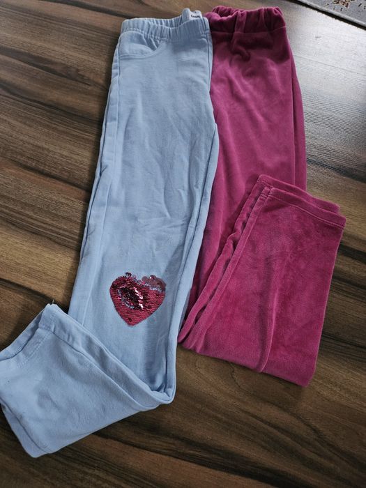 2 pary leginsow r.140