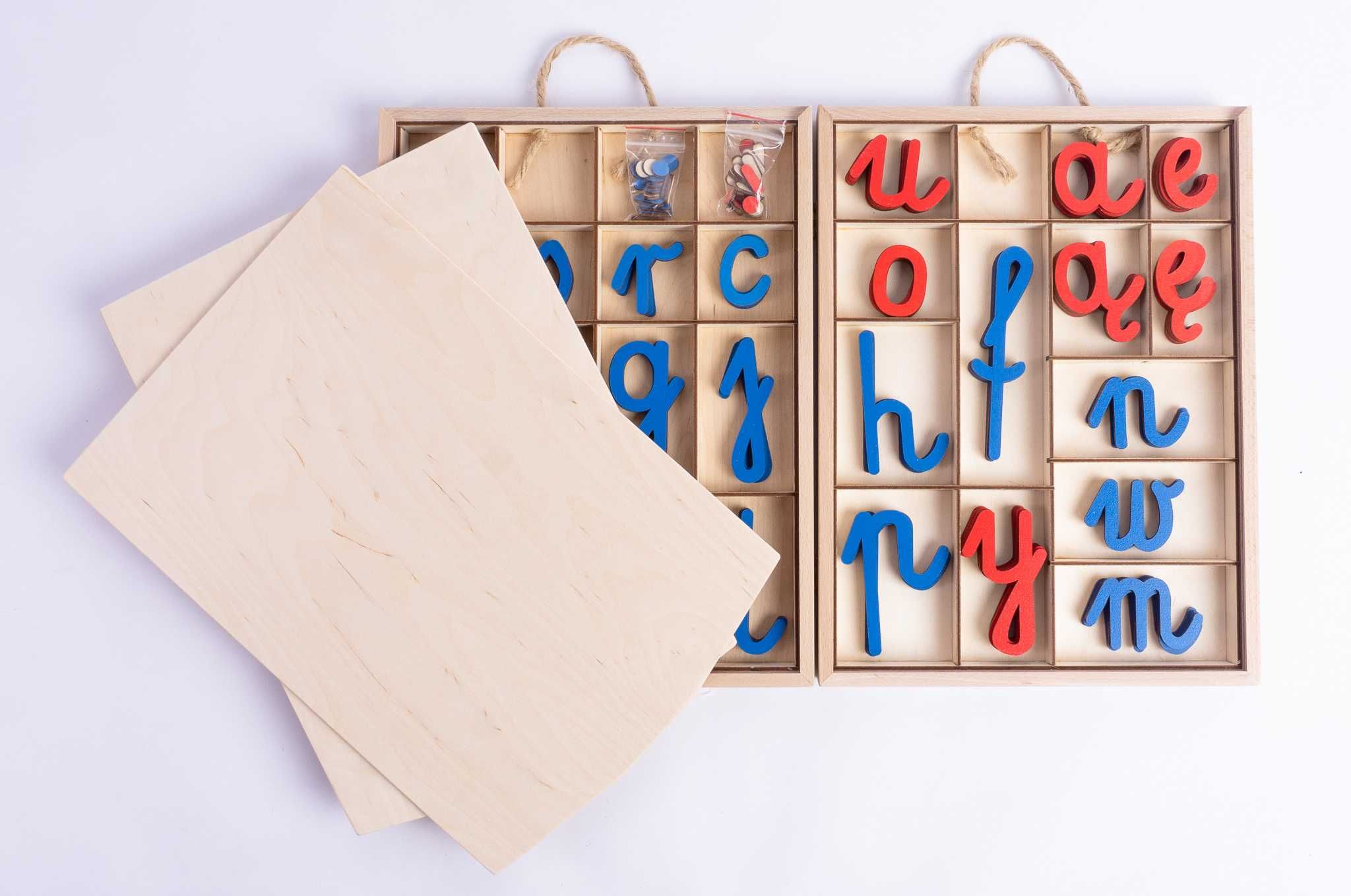 NOWY Ruchomy alfabet Montessori + dwuznaki